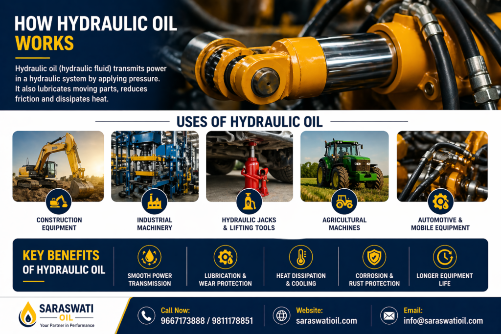 What is Hydraulic oil by Saraswati oil Emporium