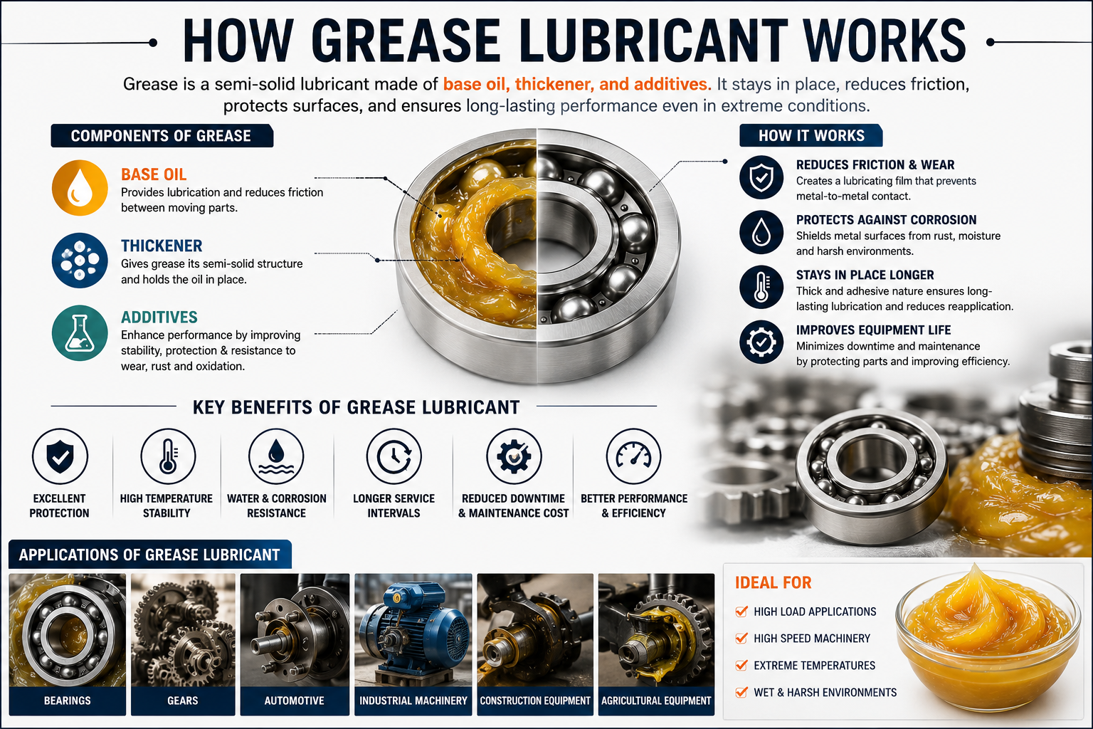 Different Greases What is Grease? Types, Uses & Benefits Explained - Saraswati Oil Emporium